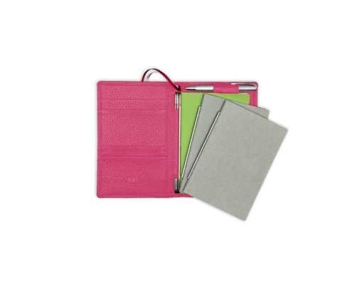 X47 KOMPLETT PAKET A6 TIMER A6 Classic, naturgenarbt, fuchsia