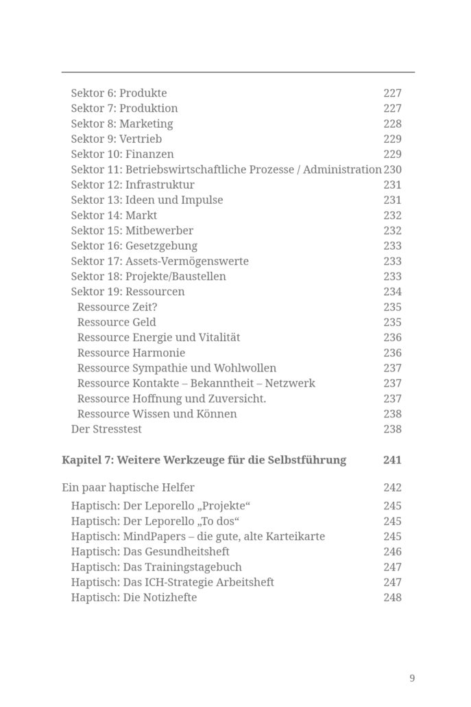 Selbstführung für Unternehmer
Gliederung zum Buch: Erfolg durch Selbstführung 1 In 10 Minuten zu Erfolg, Ruhe und Gelassenheit