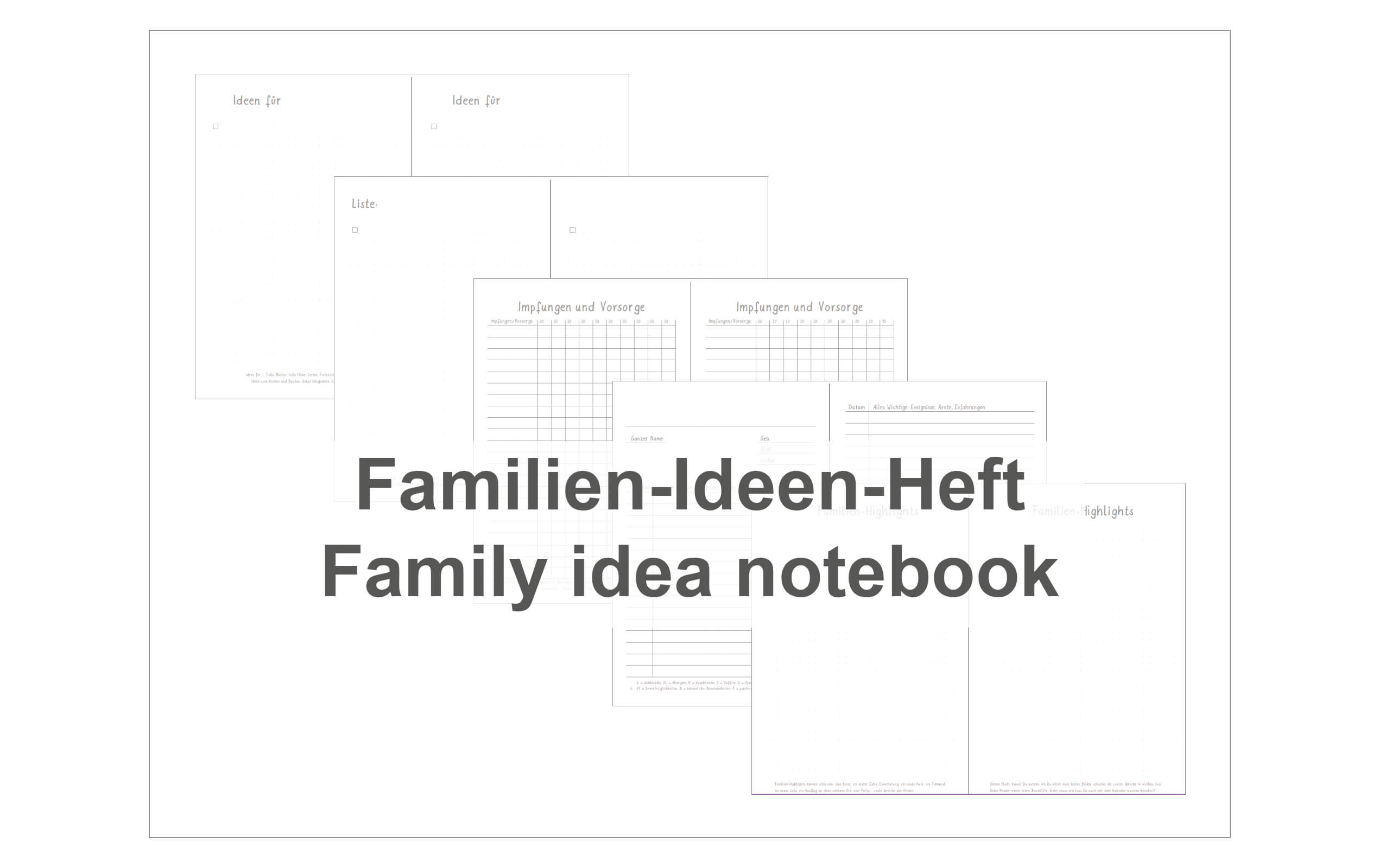 Familien-Ideen-Heft
