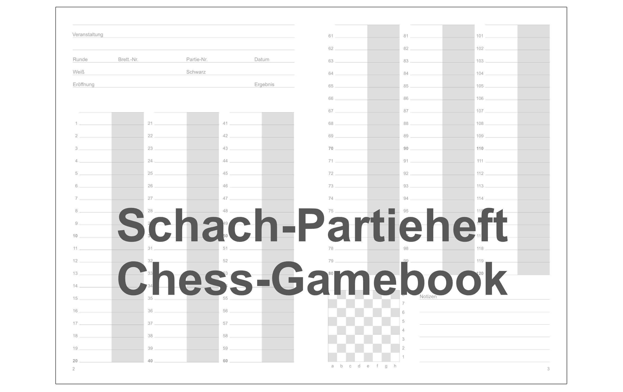 Einlage A5 Schach-Partieheft